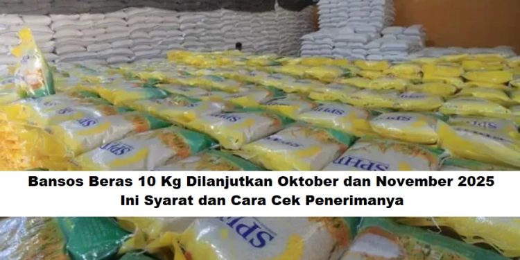 Bansos Beras 10 Kg Dilanjutkan Oktober dan November 2025, Ini Syarat dan Cara Cek Penerimanya