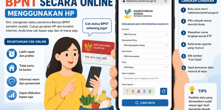 Cara Cek Bansos BPNT Secara Online Menggunakan HP